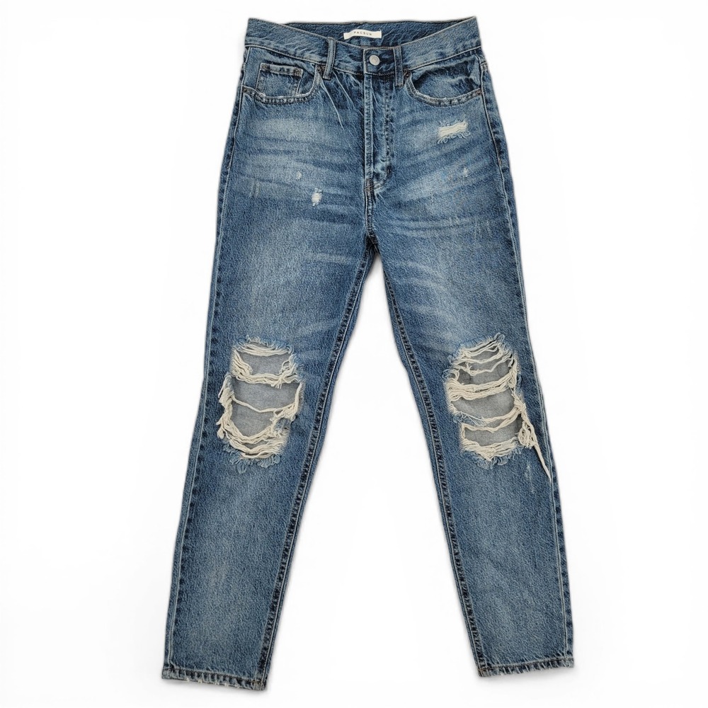 PacSun Ultra High Rise Slim Jeans 26 Blue Distressed Y2K 90s Indie Denim‎ 26x27